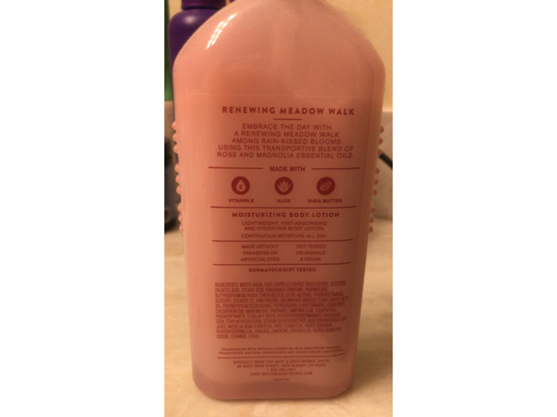 Bath & Body Works Renewing Meadow Walk Moisturizing Body Lotion, Rose Magnolia, 6.5 fl oz/192 mL