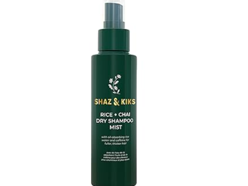 Shaz & Kiks Dry Shampoo Mist, Rice + Chai, 4 fl oz/120 mL