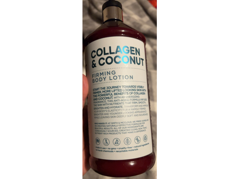 Smith & Mc Cloud Firming Body Lotion, Collagen & Coconut, 32 fl oz/960 mL