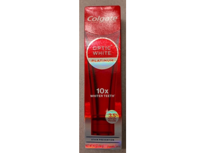 Colgate Optic White Toothpaste, 4.1 oz/116 g, Pack Of 3
