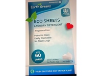 Earth Greenz Eco Sheets Laundry Detergent, Fragrance Free, 60 Loads, 30 Sheets - thumbnail 2
