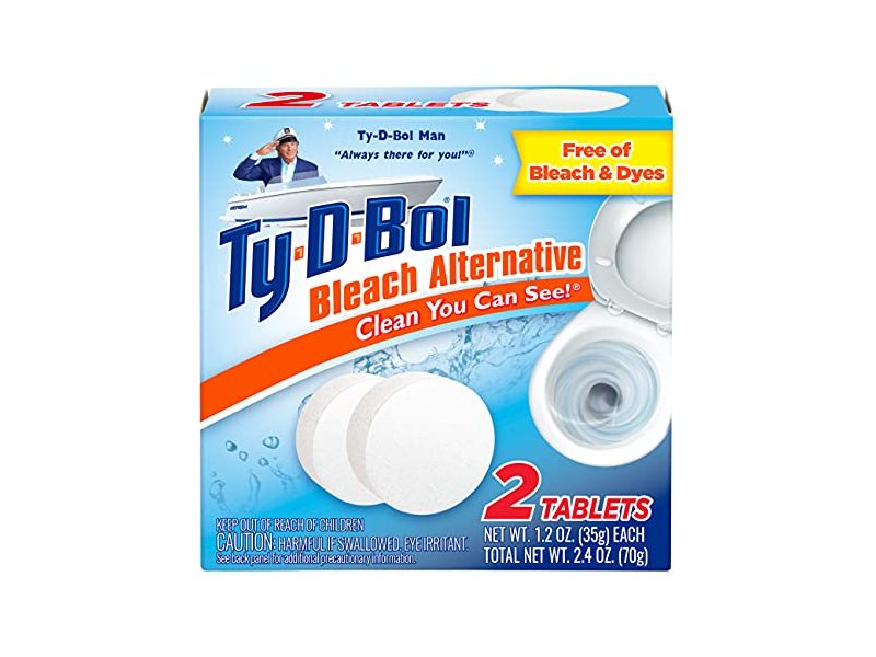 Ty-D-Bol Toilet Bowl Cleaner Tablets, 2.4 oz/70 g, 2 Count