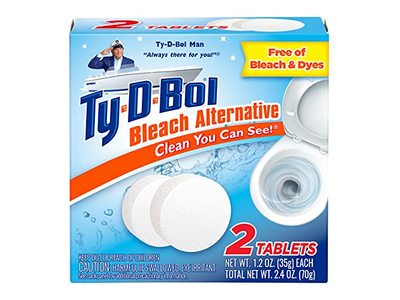 Ty-D-Bol Toilet Bowl Cleaner Tablets, 2.4 oz/70 g, 2 Count