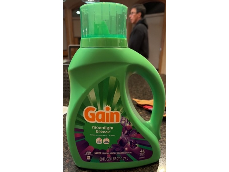 Gain Laundry Detergent. Moonlight Breeze, 45 Loads, 60 fl oz/1.77 L, Pack Of 2