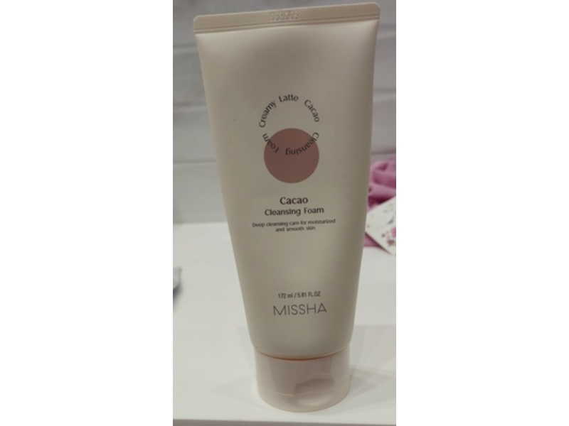 Missha Creamy Latte Cleansing Foam, Cacao, 5.81 fl oz/172 mL