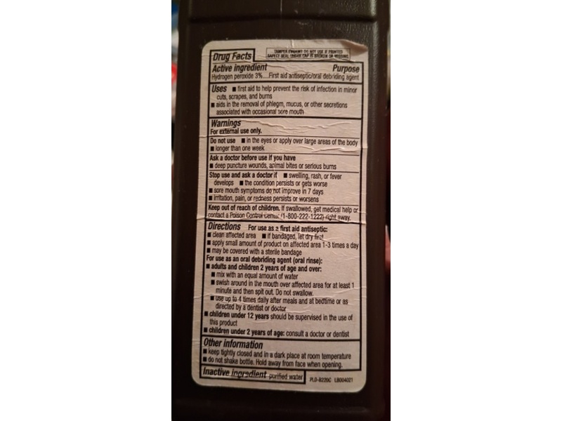 Ready In Case First Aid Antiseptic, Hydrogen Peroxide 3% U.S.P, 16 fl oz/473 mL