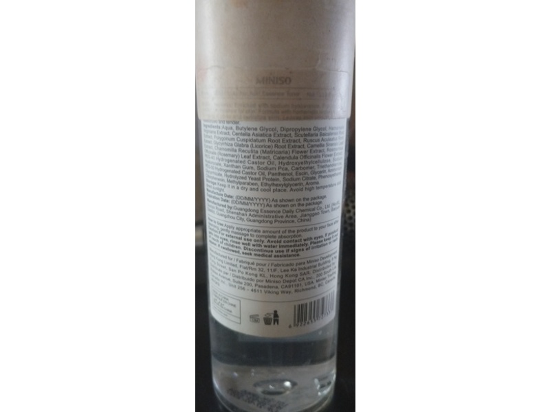 Miniso Essence Toner, Hyaluronic Acid, 13.53 fl oz/400 mL