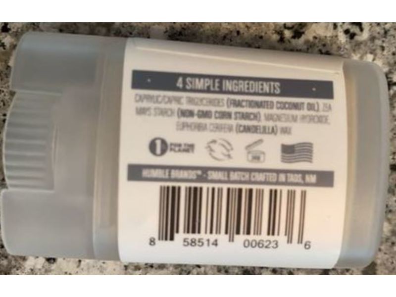 Humble All Natural Deodorant, Simply Unscented, 0.35 oz/9.9 g