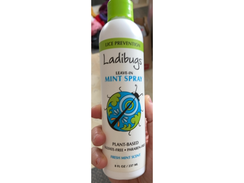 Ladibugs Leave-In Mint Spray, Fresh Mint Scent, 8 fl oz/237 mL