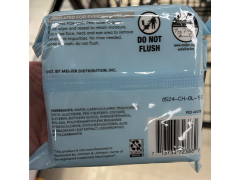 Meijer Cleansing Towelettes, Fragrance Free, 25 Count