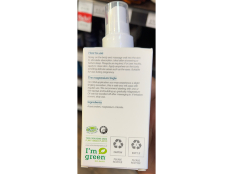 BetterYou Topical Mineral Body Spray, Magnesium Oil, 3.38 fl oz/100 mL