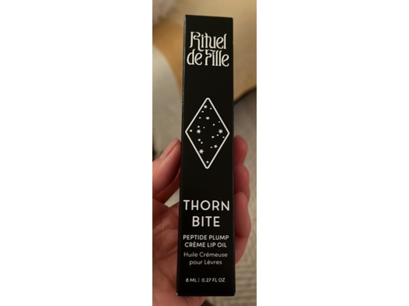 Rituel De Fille Thorn Bite Peptide Plump Creme Lip Oil, Black Thorn, 0.27 fl oz/8 mL