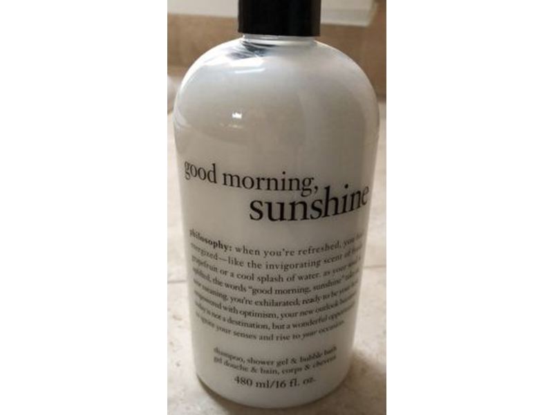 Philosophy Good Morning Sunshine Shampoo Shower Gel & Bubble Bath, 16 fl oz / 480 ml