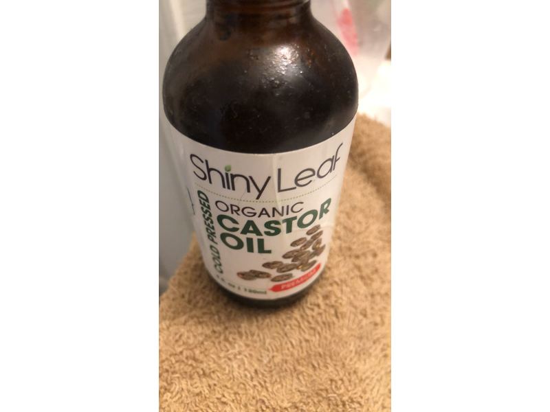 Shiny Leaf Castor Oil - For Eyelashes And Hair Thickness, Skin & Scalp Health 100% Pure, Cold Pressed - 4oz