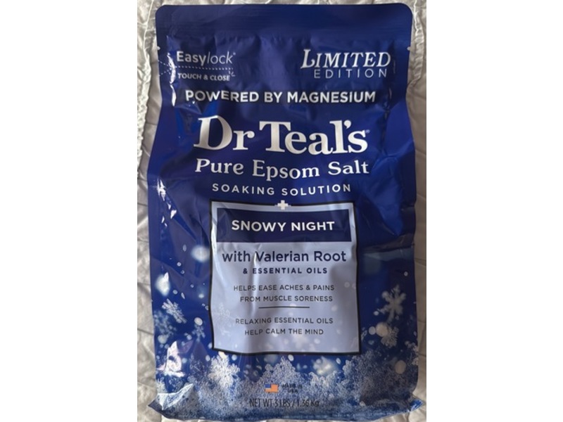 Dr Teal's Pure Epsom Salt Soaking Solution, Snowy Night, 1.36 Kg