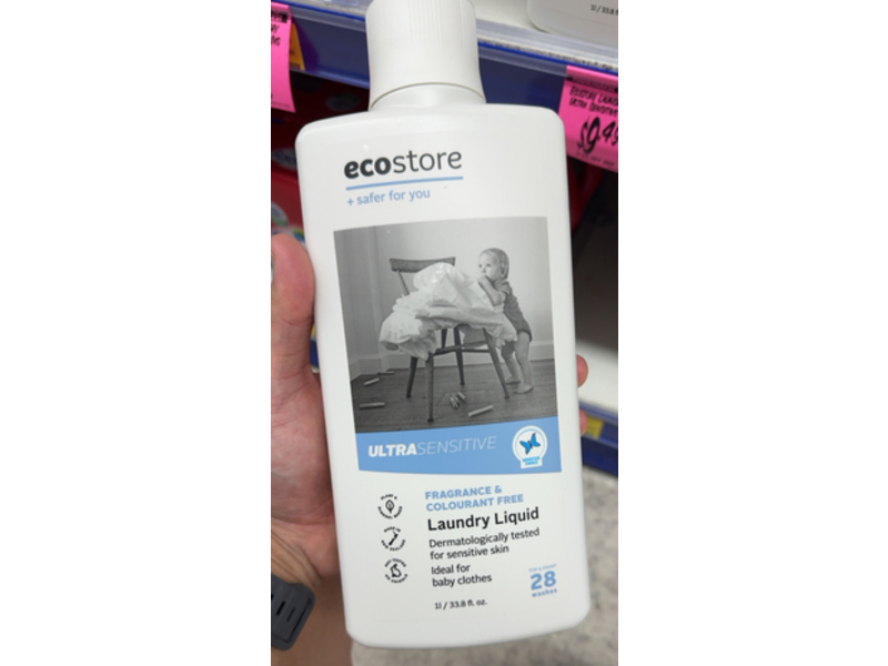 Ecostore Laundry Liquid, Ultra Sensitive, 38 Loads, 33.8 fl oz/1L