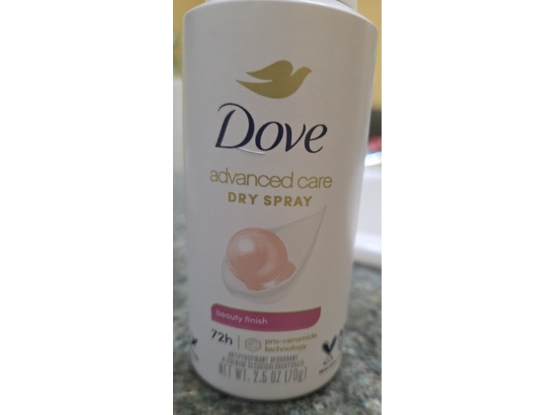 Dove Advanced Care Dry Spray Antiperspirant Deodorant, Beauty Finish, 2.5 oz/70 g