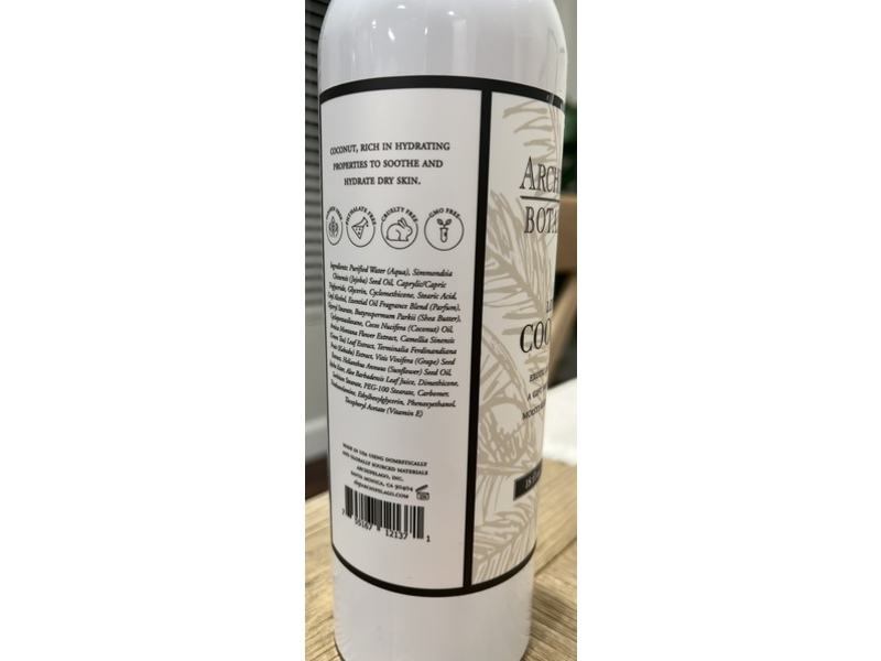 Archipelago Botanicals Coconut Lotion, 18 fl oz/532 mL