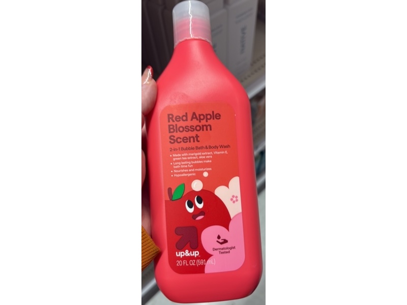 Up & Up 2 In 1 Bubble Bath & Body Wash, Red Apple Blossom, 20 fl oz/591 mL