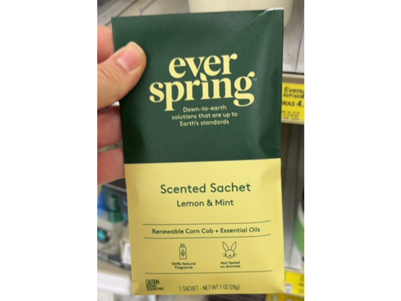 Ever Spring Scented Sachet, Lemon & Mint, 1 oz/28 g, 1 Count