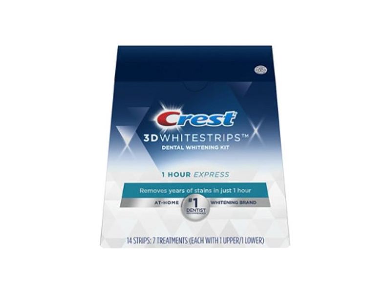 Crest 3D Whitestrips 1 Hour Express Dental Whitening Kit, 14 ct ...