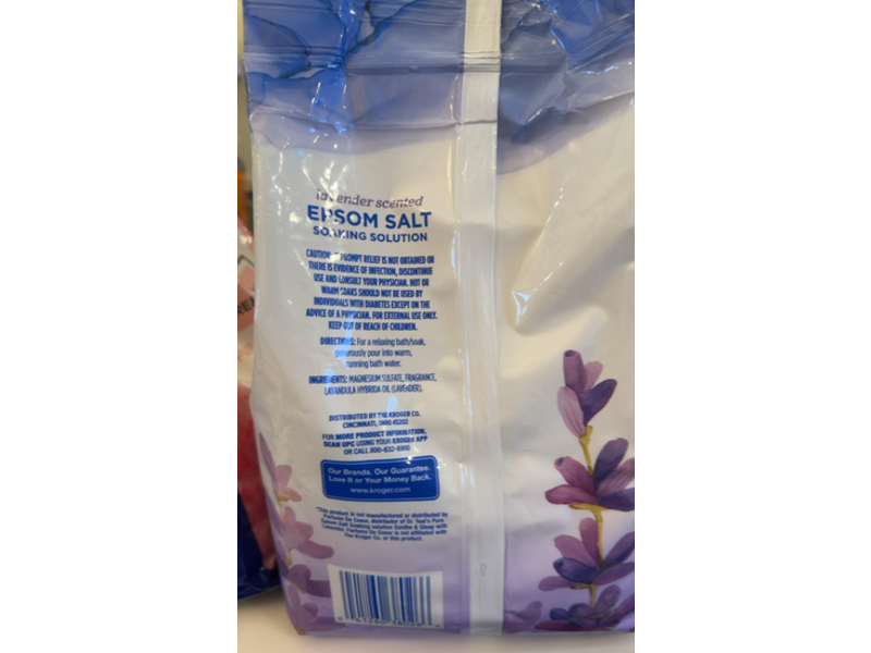 Kroger Soaking Solution Epsom Salt, Lavender Scented, 1.36 kg