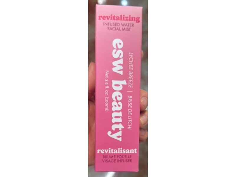 ESW Beauty Revitalizing Infused Water Facial Mist, Lychee Breeze, 3.4 fl oz/100 mL