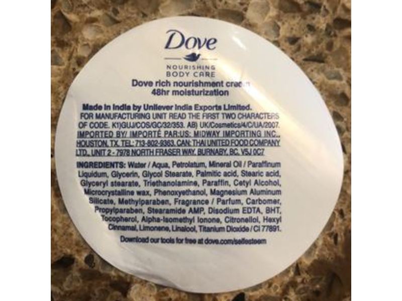 Dove Face & Body Nourishing Body Care, 1.69 fl oz/50 mL