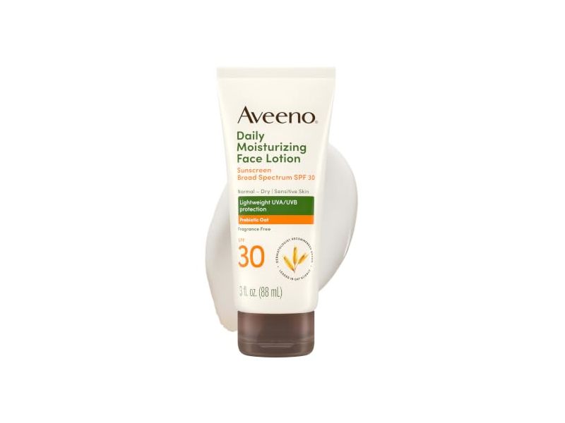 Aveeno Daily Moisturizing Face Lotion, Fragrance Free SPF 30, 3 fl oz/88 mL