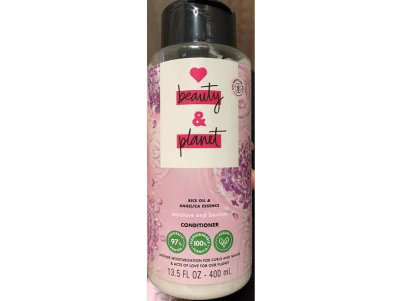 Love Beauty & Planet Conditioner, Moisture & Bounce, Rice Oil & Angelica Essence, 13.5 fl oz/400 mL