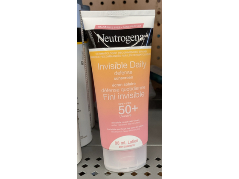 Neutrogena Invisible Daily Defense Sunscreen Lotion, SPF 50+, 88 mL