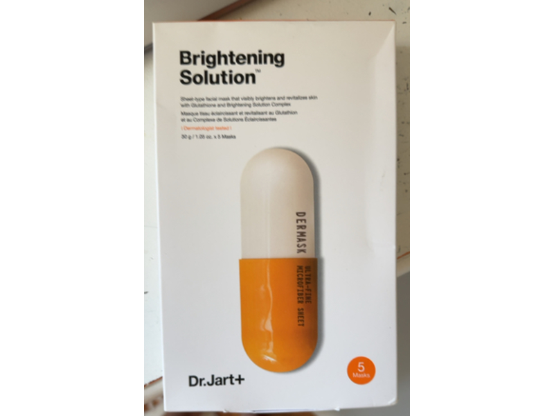 Dr. Jart+ Dermask Brightening Solution Facial Mask, 1.05 oz/30 g, 5 Count