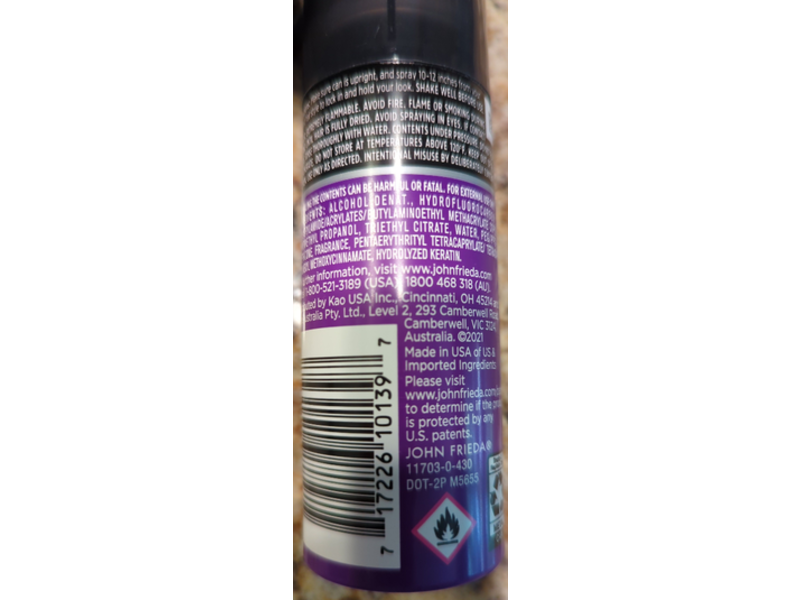 John Frieda Frizz Ease Moisture Barrier Hairspray, Firm Hold, 2 oz/56 g