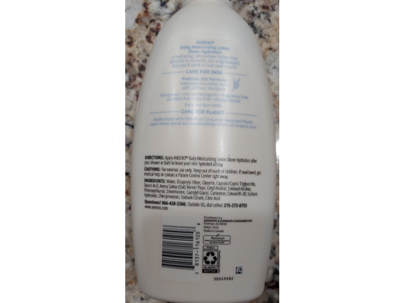 Aveeno Daily Moisturizing Body Lotion, 18 fl oz/530 mL