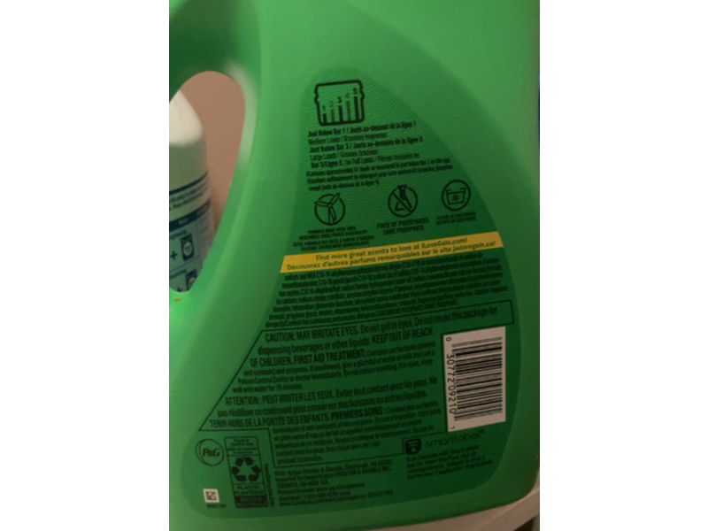 Gain + Aroma Boost Liquid Laundry Detergent, Original Scent, 61 Loads, 88 fl oz/2.6 L
