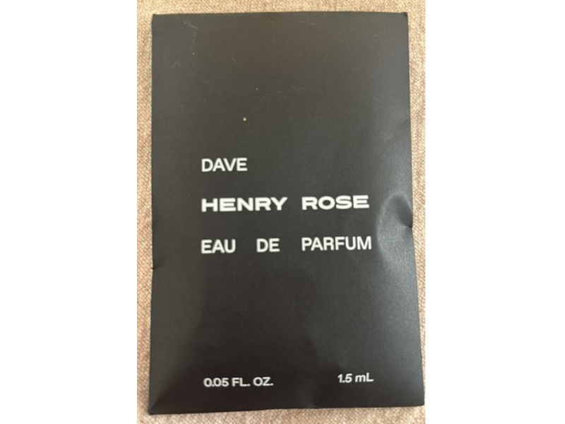 Henry Rose Eau De Parfum, Dave, 0.05 fl oz/1.5 mL