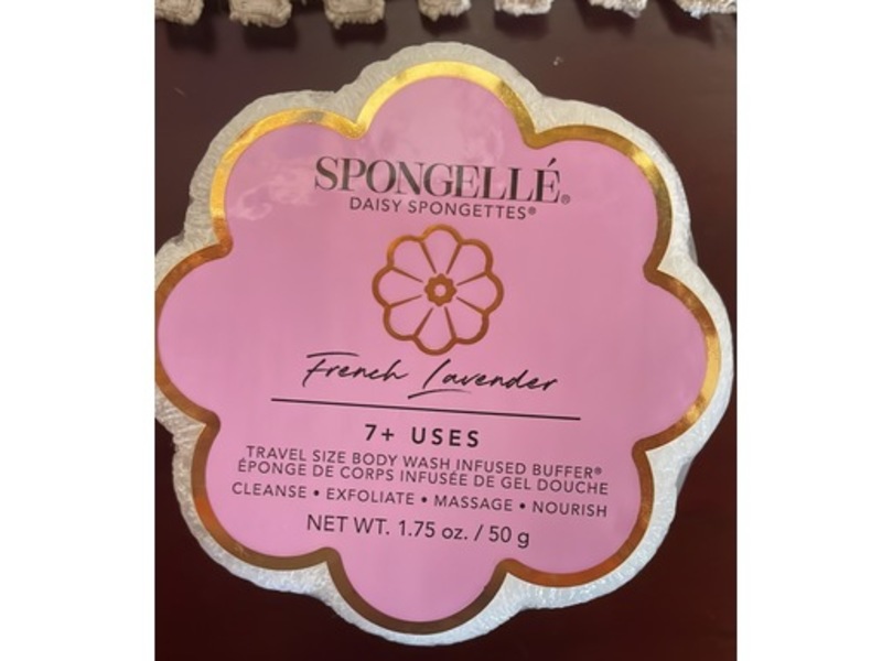 Spongelle Daisy Spongette Body Wash, French Lavender, 1.75 oz/50 g