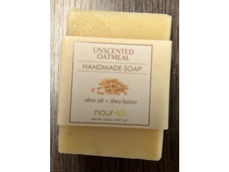 Nourish Unscented Oatmeal Handmade Soap, 5.9 oz/167 g