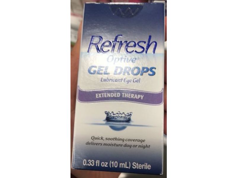 Refresh Optive Gel Drops Lubricant Eye Gel, Extended Therapy, 0.33 fl oz/10 mL