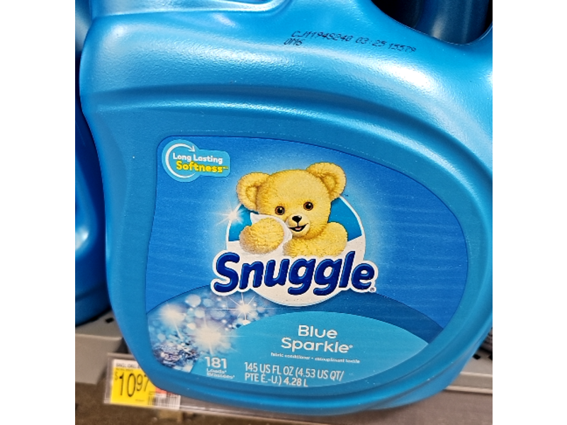 Snuggle Fabric Softener, Blue Sparkle, 181 Loads, 145 fl oz/4.28 L