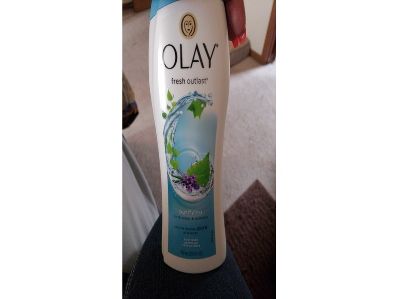 Olay Fresh Outlast Purifying Body Wash, Birch Water & Lavender, 700 mL