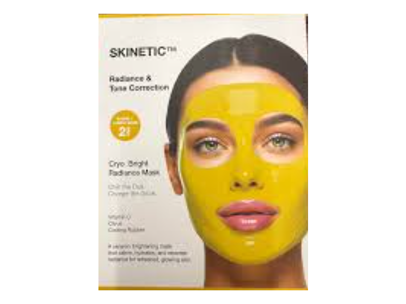 SKINETIC 2 Step Cryo Bright Radiance Mask, Vitamin C, Citrus & Cooling Rubber