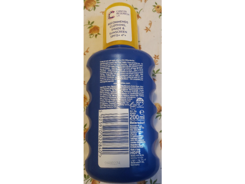 Nivea Sun Protect & Moisture Sun Spray, SPF 30, High, 200 mL