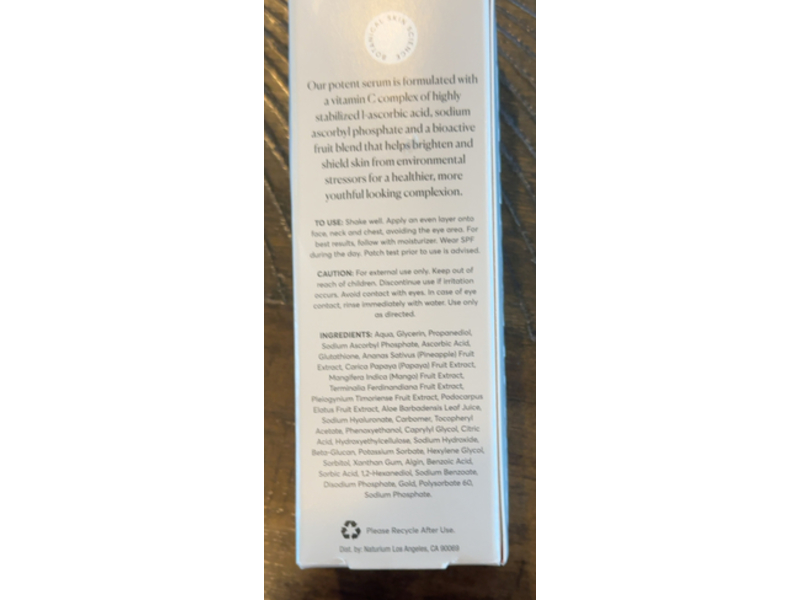 Naturium Vitamin C Complex Serum, Hyaluronic Acid & Vitamin E, 2.0 fl oz/60 mL