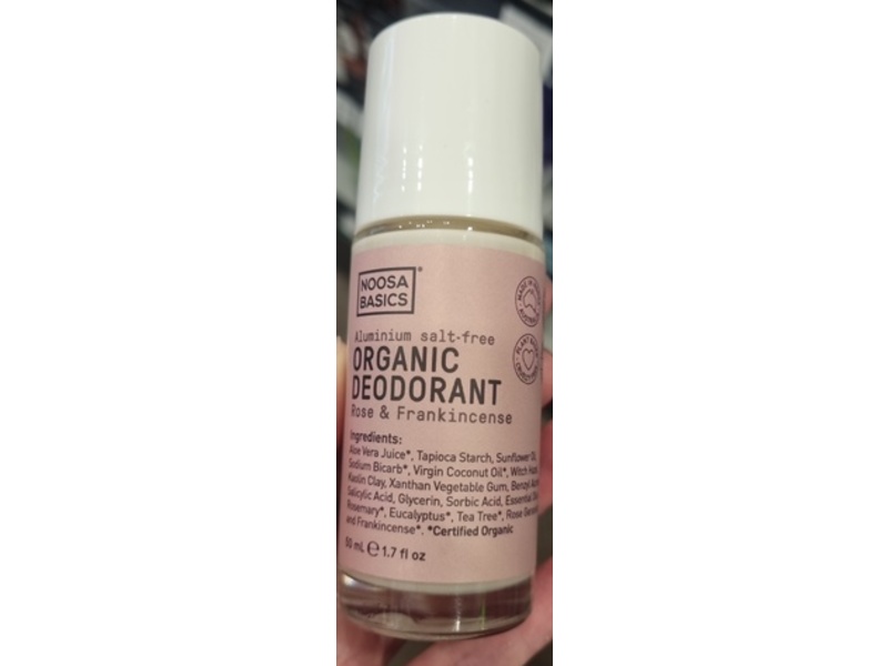 Noosa Basics Organic Deodorant, Rose & Frankincense, 1.7 fl oz/50 mL