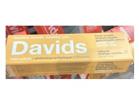 Davids Whitening + Antiplaque Toothpaste, Natural Orange Vanilla, 5.25 oz/149 mL - Image 3