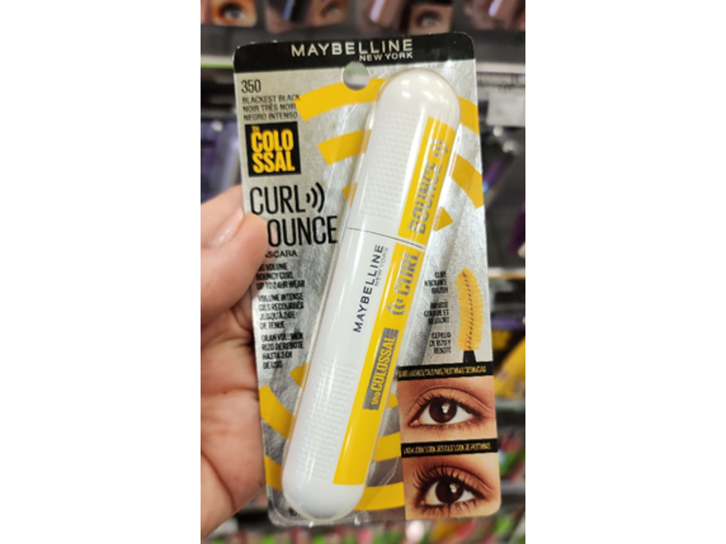 Maybelline New York The Colossal Curl Bounce Mascara, 350 Blackest Black, 0.33 fl oz
