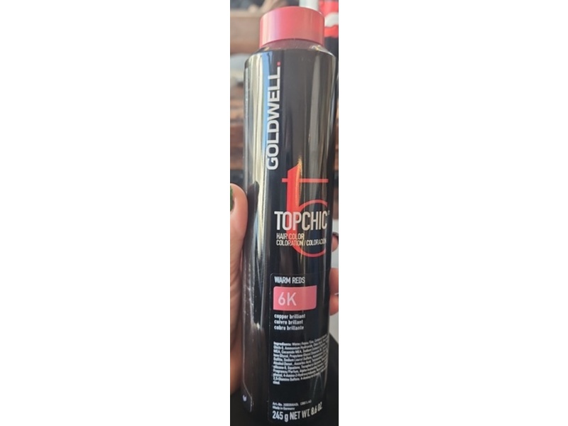 Goldwell Topchic Hair Color, 6k Copper Brilliant, 8.6 oz/245 g