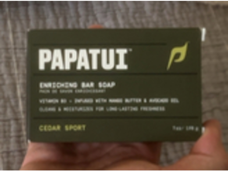 Papatui Enriching Bar Soap, Cedar Sport, 7 oz/198 g