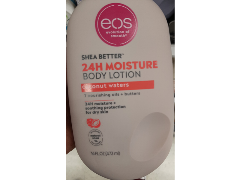 Evolution Of Smooth (EOS) 24H Moisture Body Lotion, Coconut Waters, 16 fl oz/473 mL, Pack Of 3